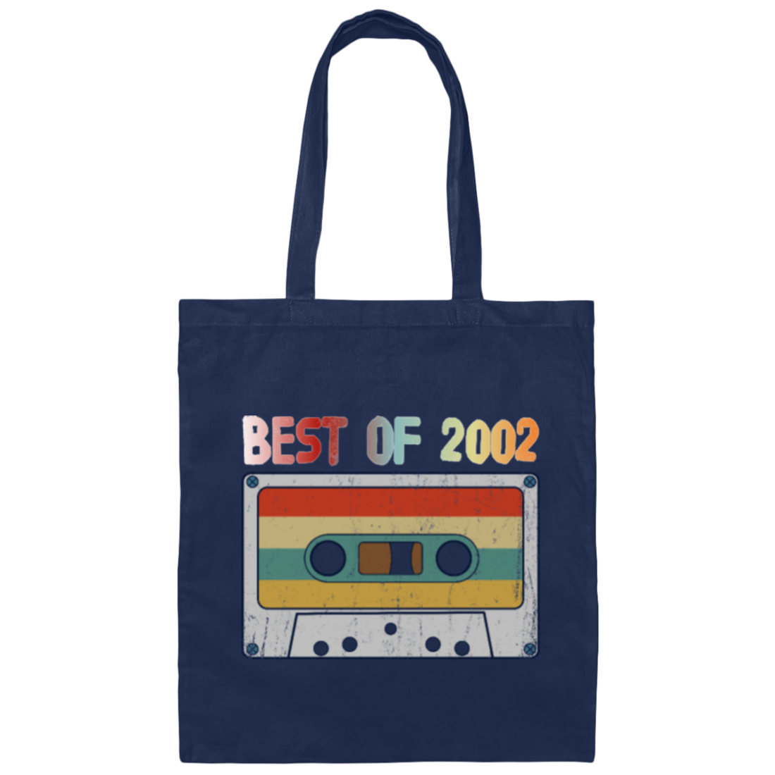 Best Of 2002, 18th Birthday Gift, Retro Cassette Lover, Love Cassette Canvas Tote Bag