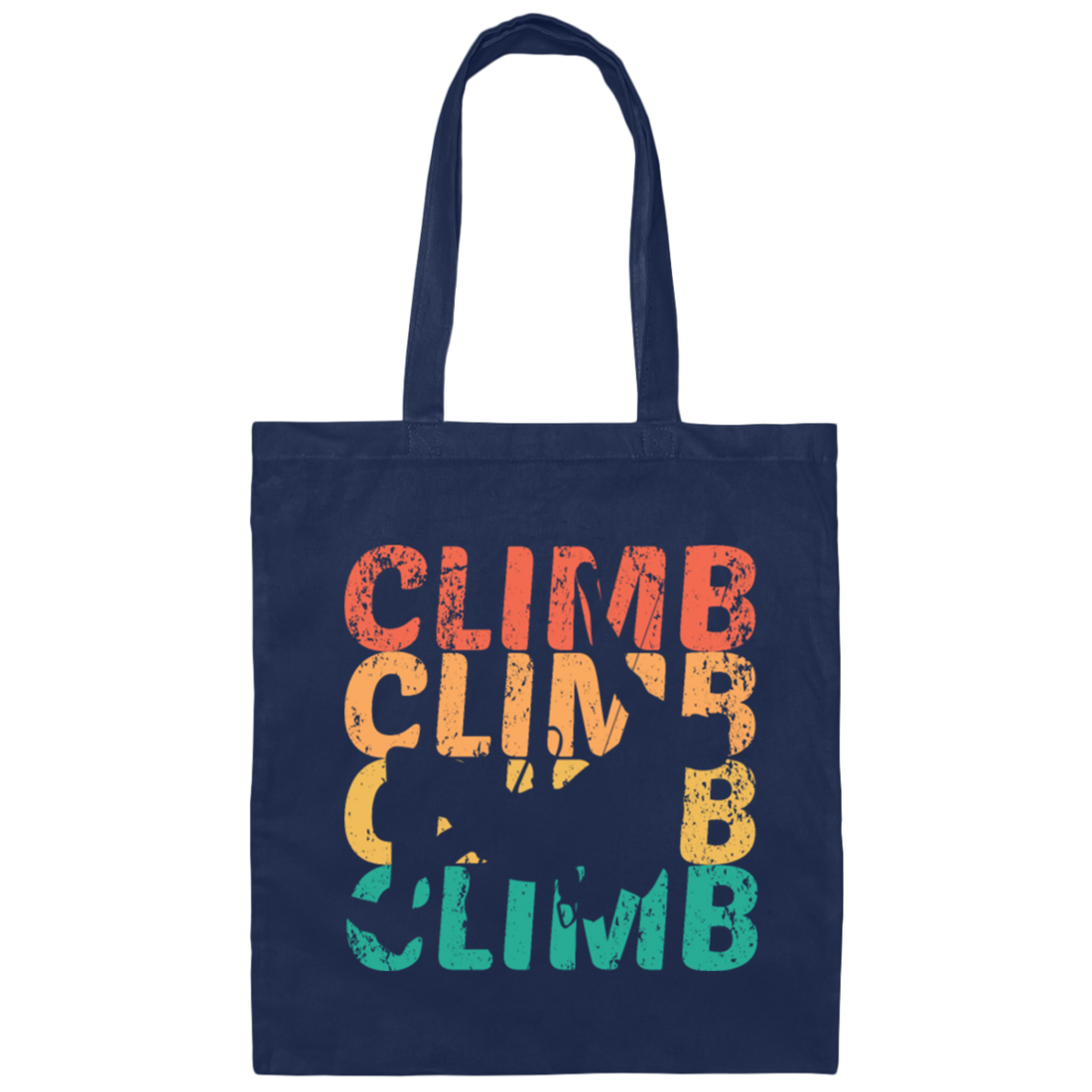 Climber Mountain, Vintage Climb, Retro Bouldering, Love Climb Canvas Tote Bag