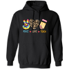 Peace Love Teach, Colorful Peace, Leopard Love Pullover Hoodie