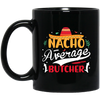 Nacho Average Butcher, Retro Cinco de Mayo Black Mug