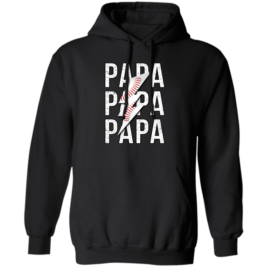 Papa Gift, Baseball Lover Gift, Love Baseball Gift, Papa Baseball Gift Pullover Hoodie