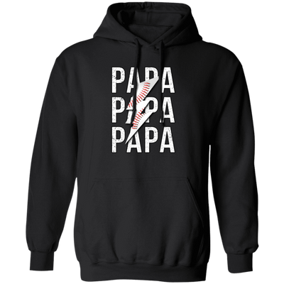 Papa Gift, Baseball Lover Gift, Love Baseball Gift, Papa Baseball Gift Pullover Hoodie