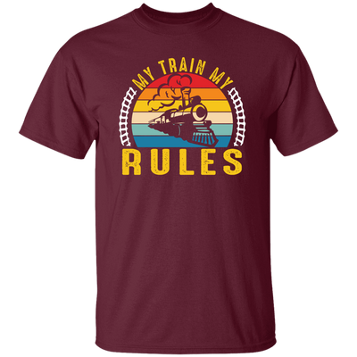 My Train, My Rules, Retro Train, Retro Rules, Train Silhouette Unisex T-Shirt