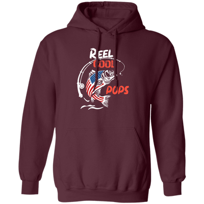 Reel Cool Pops, Love To Go Fishing, Love Fish, American Fish Gift Pullover Hoodie