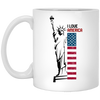 I Love America, Statue of Liberty, American Liberty White Mug