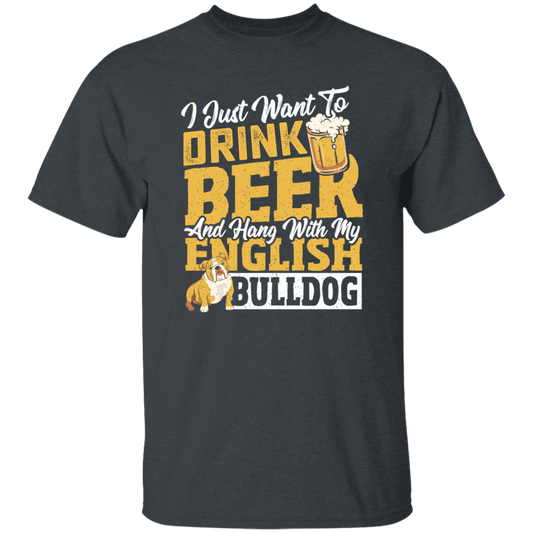 Love Bulldog, Love Beer, Love To Drink Beer, Best Of Beer  Lover Gift Unisex T-Shirt