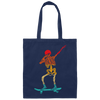 Cool Dabbing Skater Design For Men And Boys Skeleton Vintage Canvas Tote Bag