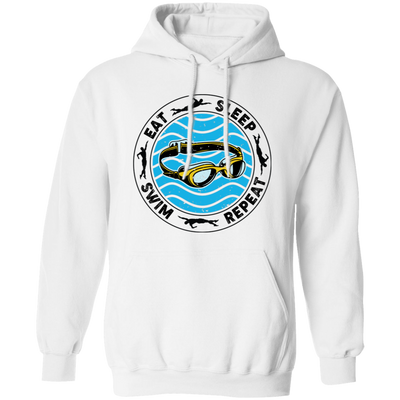 Eat Sleep Swim Repeat, Swimming Lover, Swimmer Pullover Hoodie