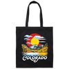 Colorado Gift, Oil Paint Art, Landscape Gift Colorado, Love Mountain And Moon Canvas Tote Bag