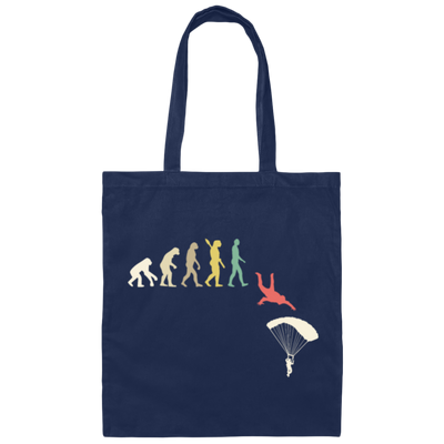 Retro Skydiving Evolution, Extreme Sports, Skydive Canvas Tote Bag