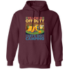 Let's Go Camping Vintage, Teacher Off Duty, Teacher Vacation, Camping Gift Lover Pullover Hoodie