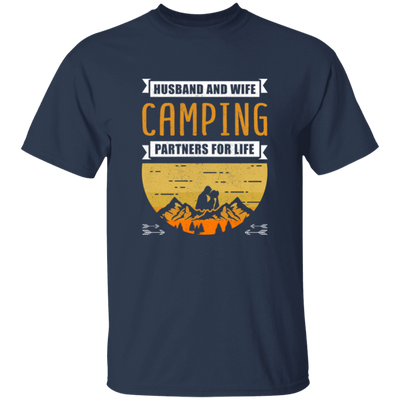 Husband And Wife Camping Partners For Life Funny Happy Camp Camping Unisex T-Shirt