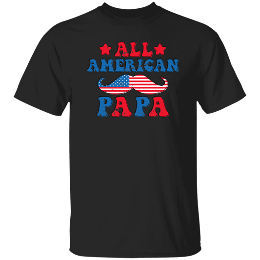 Papa, Father's Day, American Papa, Beard American Dad Unisex T-Shirt