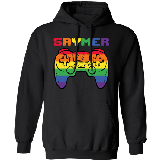 Gaymer Rainbow, Gamer Love Gift, Gaming LGBT Design, Best Gaymer Pullover Hoodie