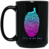 Cute Yoga Gift, Yoga Fingerprint In My DNA Cobra, Lovely Girl Do Yoga Black Mug