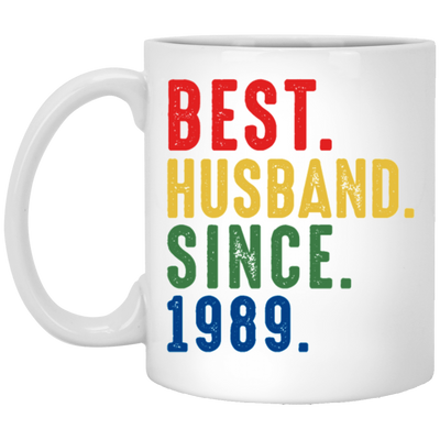 Bes  Husband Since 1989, Wedding Gift, 1989 Anniversary Gift White Mug