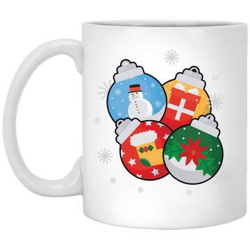 Bauble Christmas, Xmas Ornament, Set Of Bauble, Merry Christmas, Trendy Christmas White Mug