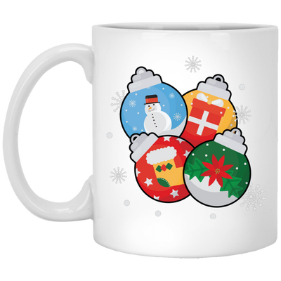 Bauble Christmas, Xmas Ornament, Set Of Bauble, Merry Christmas, Trendy Christmas White Mug
