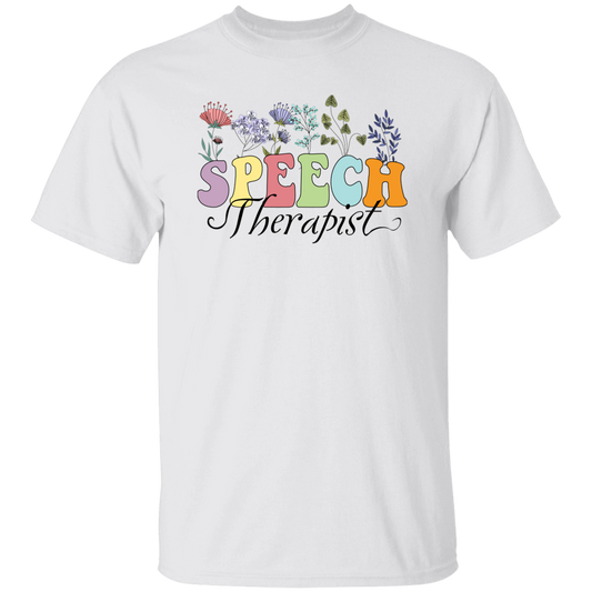 Speech Therapist, Colorful Flowers, Plant Therapist Unisex T-Shirt