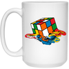Melting Rubik's Cube, Cube Toy, Rubik Fan, Love Rubik, Cube Player Gift White Mug