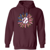 American Baseball, Sunflower Baseball, Leopard Sunflower-4 Pullover Hoodie