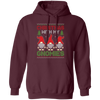 Christmas With My Gnomies, Xmas Gnome, Santa Gnome Pullover Hoodie