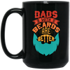 Dad With Beards Are Better, Retro Dad, Father_s Day Gifts Black Mug