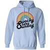 Spooky, Scary, Sunday, Rainbow Spooky, Retro Scary Pullover Hoodie