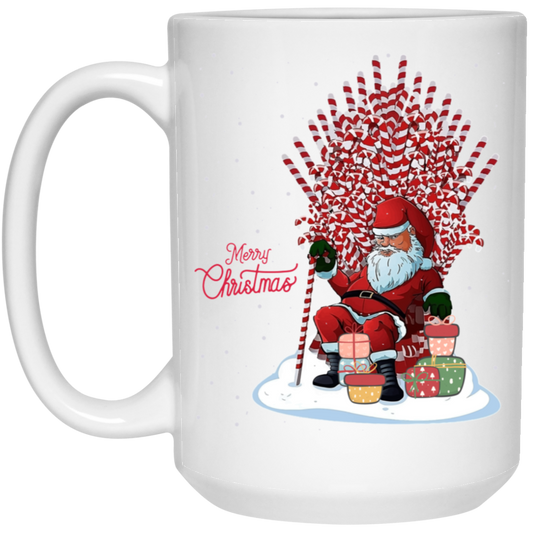 Old Santa, Drunk Christmas, Angry Santa, Chieftain Santa, Merry Christmas, Trendy Christmas White Mug