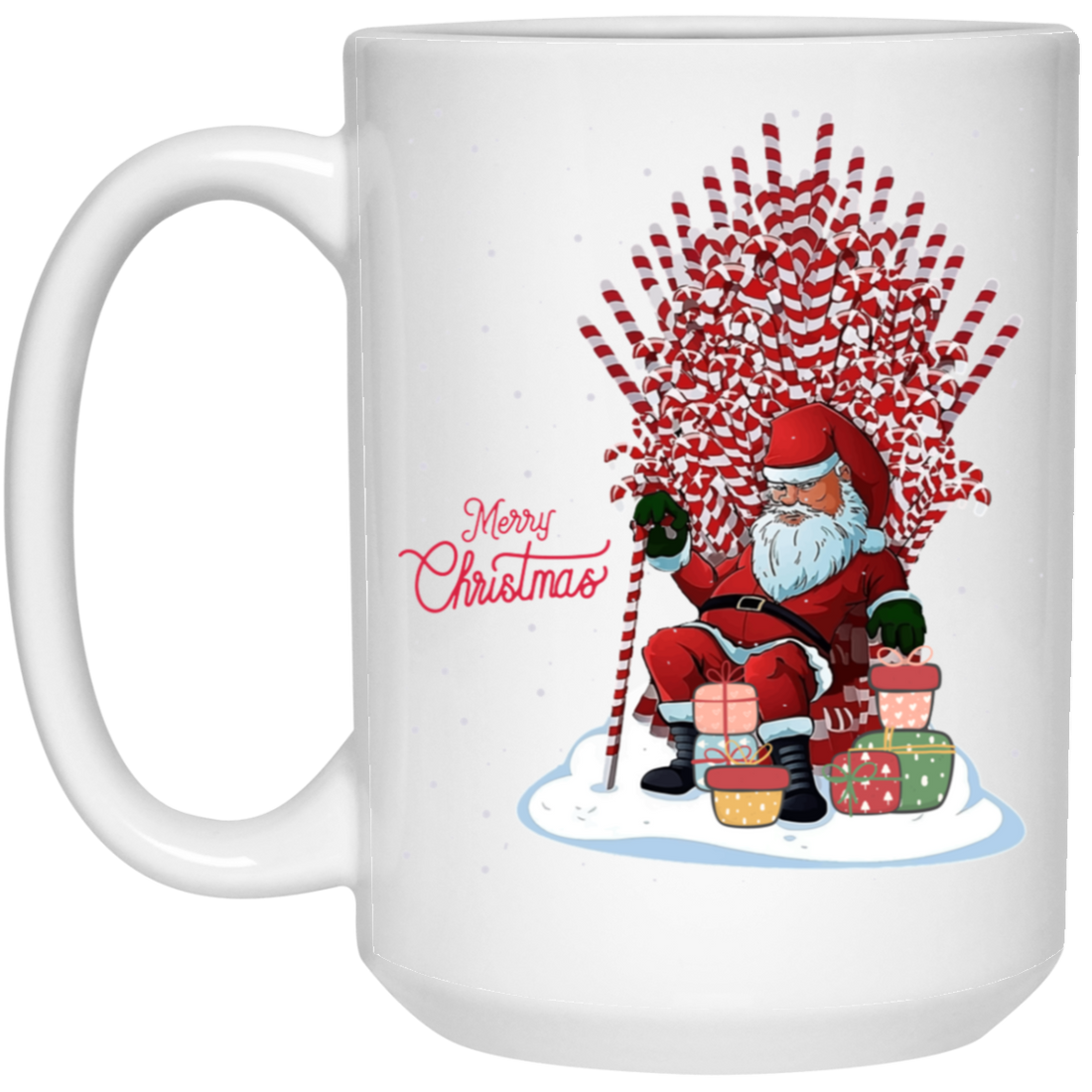 Old Santa, Drunk Christmas, Angry Santa, Chieftain Santa, Merry Christmas, Trendy Christmas White Mug