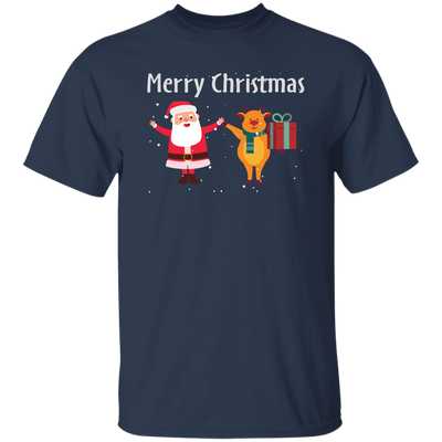 Merry Christmas, Funny Santa, Funny Reindeer, Winter Season Unisex T-Shirt