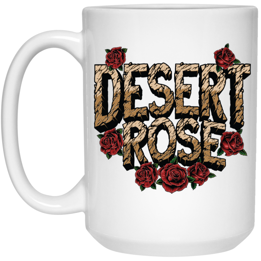 Desert Rose, Retro Roses, Cowboy Roses Lover White Mug