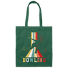 Colorful Bowling, Sporty Retro, Boy Gift, Bowling Lover Gift Canvas Tote Bag