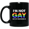 I'm Not Gay, But My Girlfriend Is, LGBT Pride's Day Gifts Black Mug