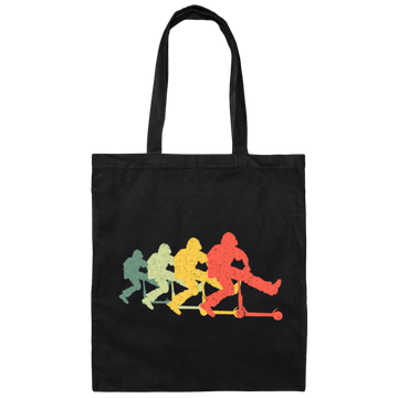 Retro Scooter Stunt, Vintage Scooter Gift Idea Canvas Tote Bag
