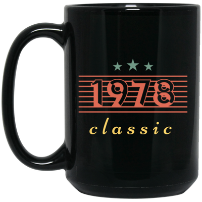 1978 Birthday Gift, Retro 1978, Love Classic Gift, 1978 Lover Gift Black Mug