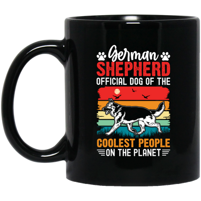 German Shepherd, Becgie, Retro German Shepherd Black Mug