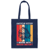 American History Begins With Indian History, Retro Aborigines Canvas Tote Bag