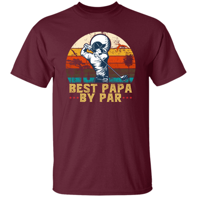 Love Golf, Best Papa By Par, Funny Golf, Retro Golf, Vintage Style Unisex T-Shirt