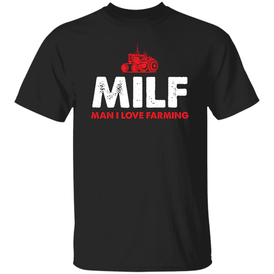 Milf, Man I Love Farming, Retro Farmer, Tractor Driver Unisex T-Shirt