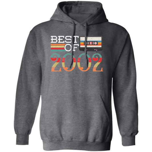 Best Of 2002, Vintage 18th Gift, Birthday Anniversary Gift, Retro Cassette Pullover Hoodie