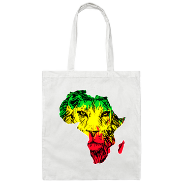 Africa Love Gift, Lion In Africa Map, Black History Gift, My Love Matter Canvas Tote Bag