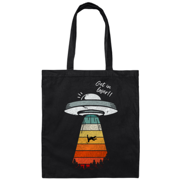 Get In Loser Vintage, Retro Loser, Funny About Loser, Fall Down From UFO Canvas Tote Bag