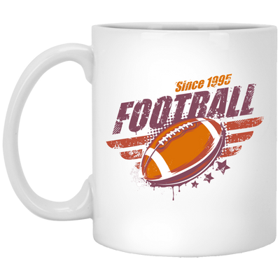 Football Since 1995, 1995 Birthday Gift, Gift For 1995 Play Football White Mug