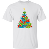 Christmas Tree Made From Gift Box, Xmas Light Line, Merry Christmas, Trendy Christmas Unisex T-Shirt