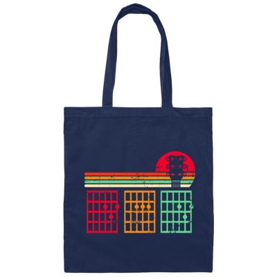 Retro Dad Guitar Gift, Chords Lover, Dad Love Guitar Canvas Tote Bag