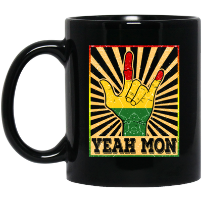 Jamaica Carribean, Jamaican Vacation, Rasta Reagge, Yeah Mon Black Mug