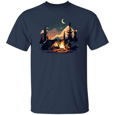 Outdoor Enthusiast Enjoying A Peaceful Camping Trip Under The Stars Unisex T-Shirt