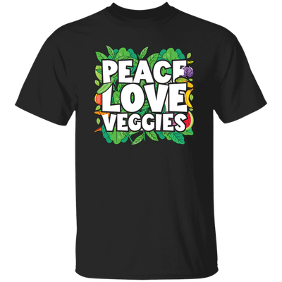 Peace Love Veggies, Vegan Day, Vegan Peoples Unisex T-Shirt