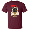 Funny Cartoon Hip Hop Pug Dog, Pug Love Gift, Cool Pug, Rich Pug Unisex T-Shirt